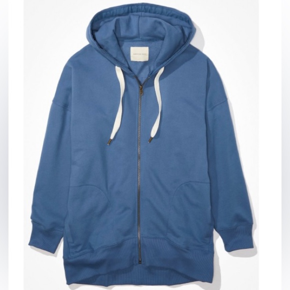 New AE Over-Sized Zip Front Hoodie L/XL